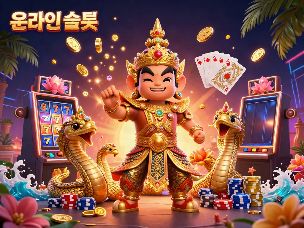 Experience exciting online slots with vibrant scenes featuring cascading coins, slot machines, and casino elements.