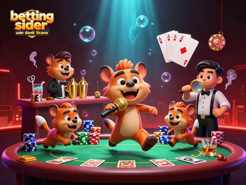 Experience the excitement of betting sider uden dansk licens with animated hyenas at a casino.
