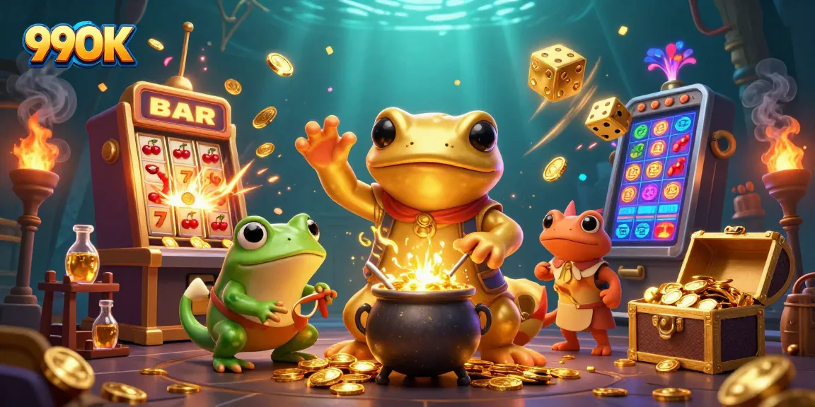 Experience 99OK's thrilling jackpot excitement with this vibrant casino scene, brimming with action.