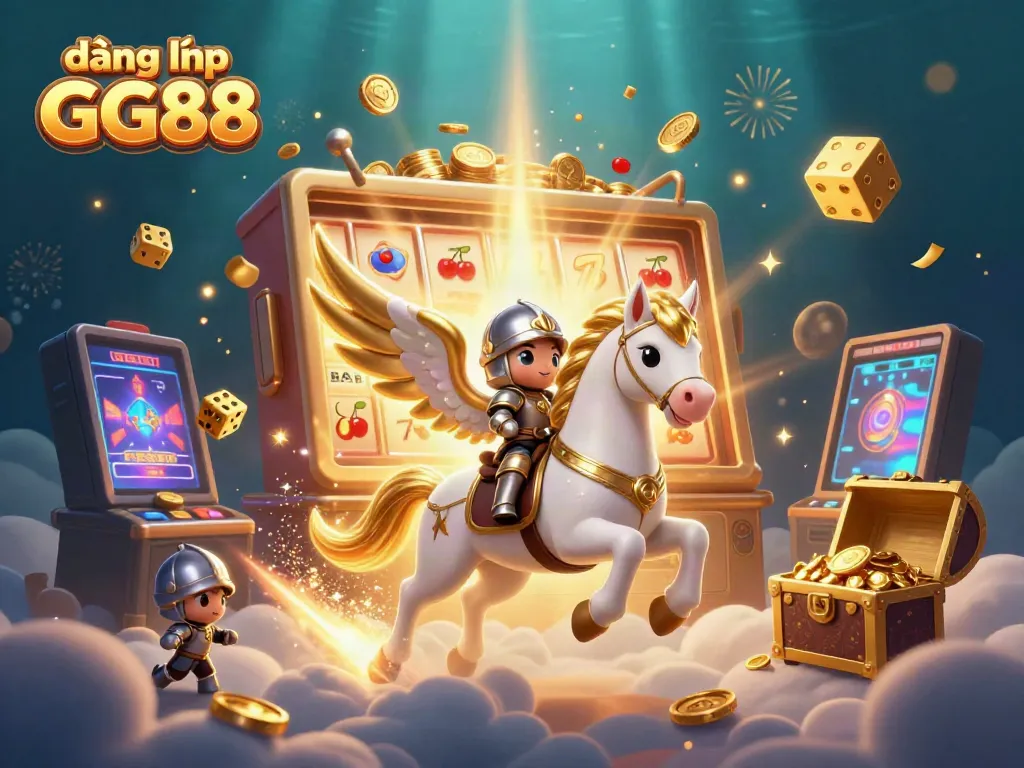 Engage with exciting games and promotions at đăng nhập GG88's vibrant casino world, featuring dynamic slot machines and cheerful characters.