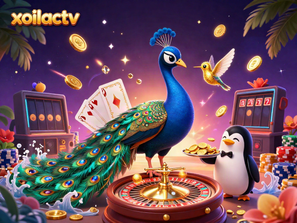 Experience exciting gameplay with xoilactv showcasing a vibrant casino scene filled with gold coins and action.