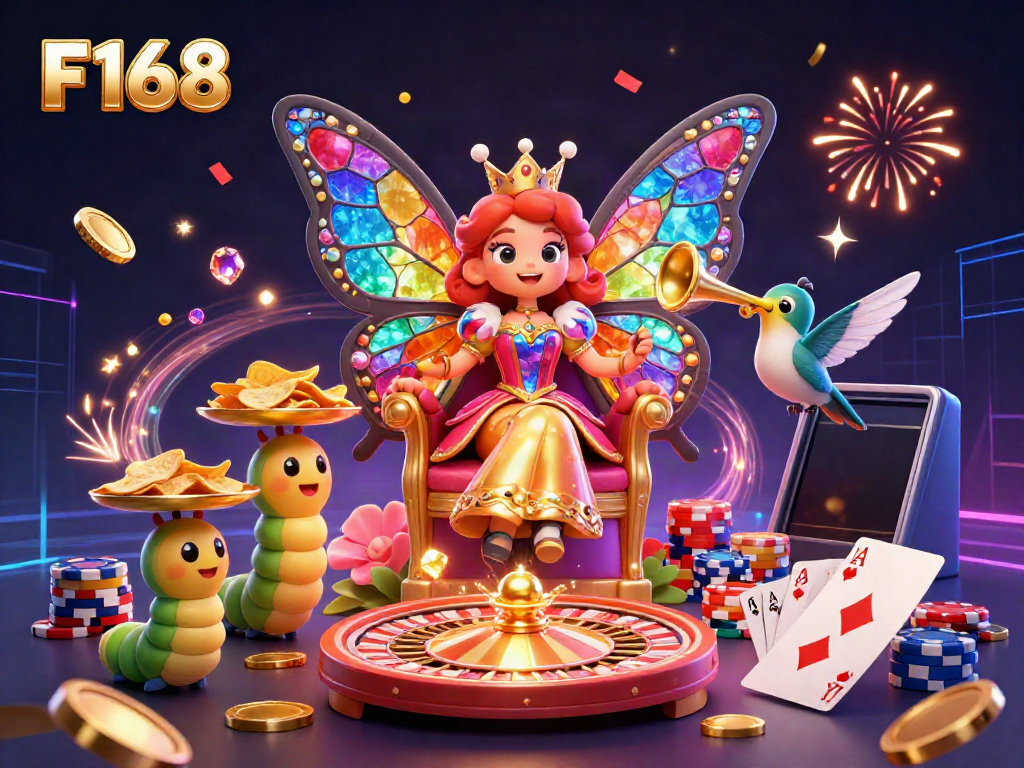 Experience the excitement of F168 with vibrant casino elements, showcasing dynamic gameplay and rich visuals.