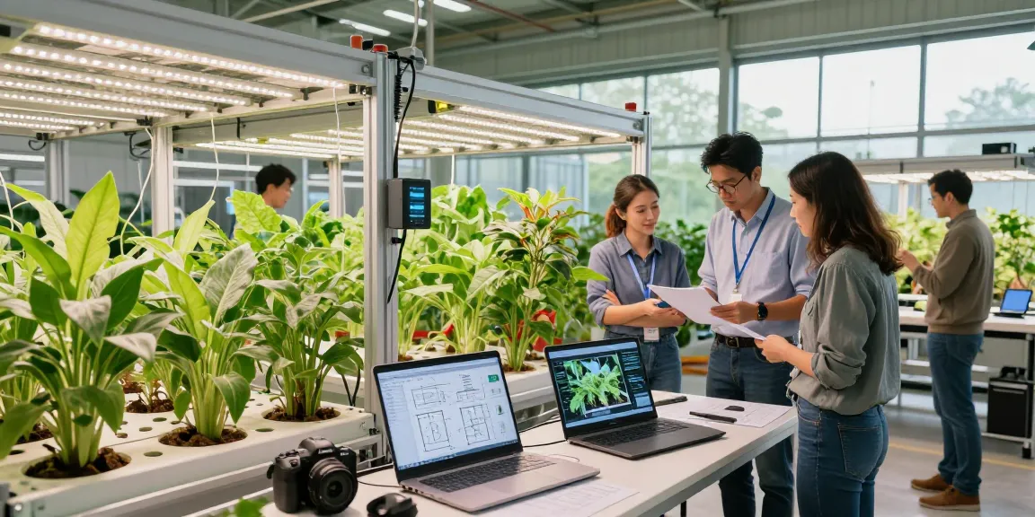 cika4d team collaborating on vertical farming design in modern facility