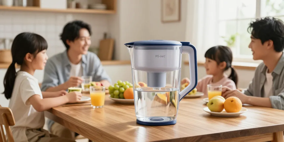 "Waterdrop PT-04C Water Filter Pitcher showcased in a local home, trusted provider of clean water solutions."