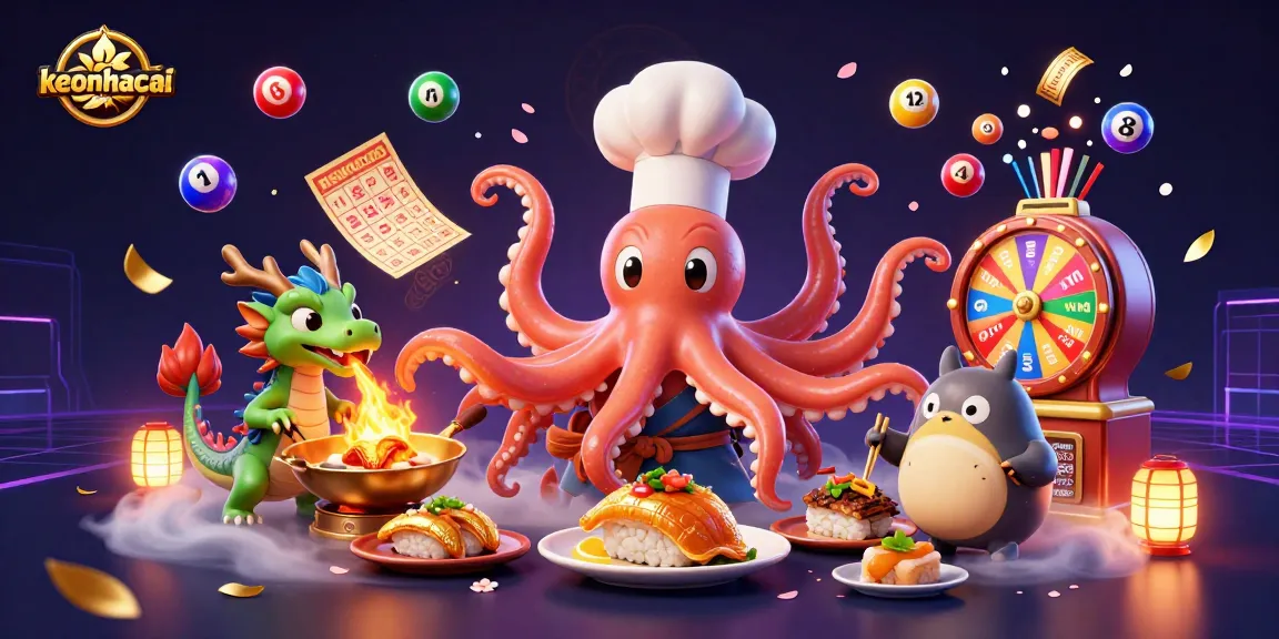 Experience the thrill of keonhacai with dynamic cartoon characters in a vibrant casino scene.